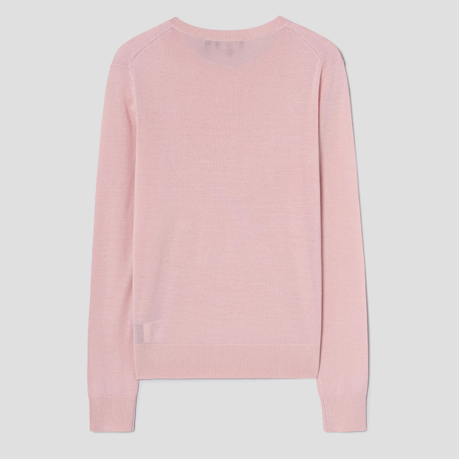 Theory Women Regal Wool Crew Neck Pullover - Blush