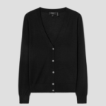 Theory Women Regal Wool Vneck Cardigan - Black