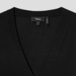 Theory Women Regal Wool Vneck Cardigan - Black