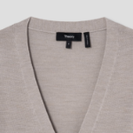 Theory Women Regal Wool Vneck Cardigan - Pale Sand