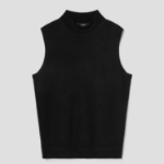 Theory Women Regal Wool Mock Neck Shell - Black