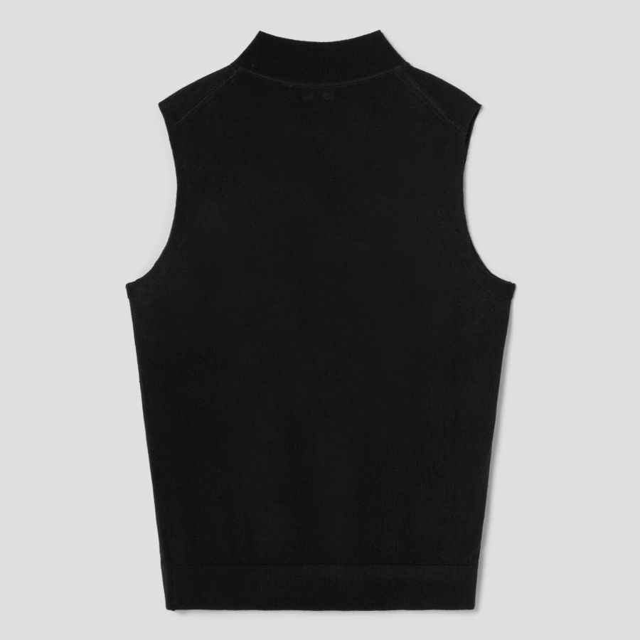 Theory Women Regal Wool Mock Neck Shell - Black