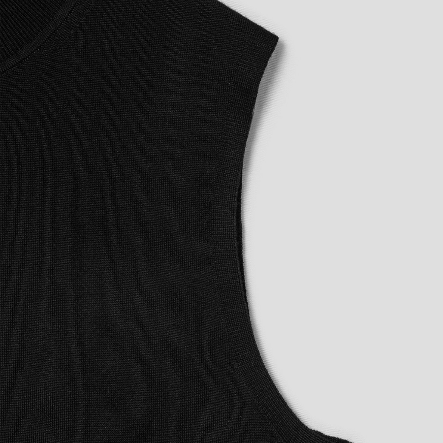 Theory Women Regal Wool Mock Neck Shell - Black