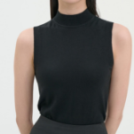 Theory Women Regal Wool Mock Neck Shell - Black