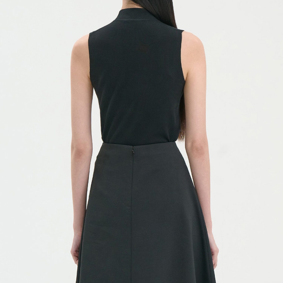 Theory Women Regal Wool Mock Neck Shell - Black