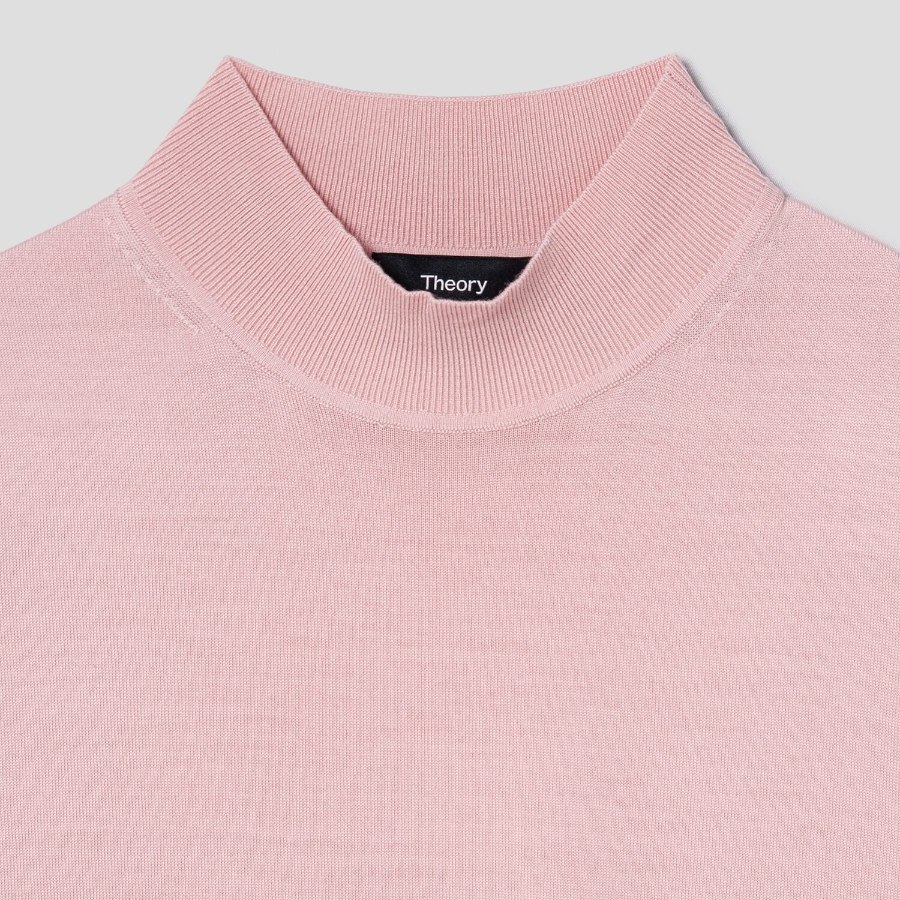 Theory Women Regal Wool Mock Neck Shell - Blush