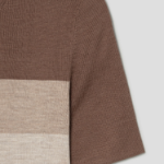 Theory Women Washable Silk Rib Basic Tee - Wheat Multi