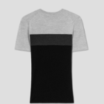 Theory Women Washable Silk Rib Basic Tee - Black Multi