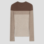 Theory Women Washable Silk Stripe Pullover - Wheat Multi