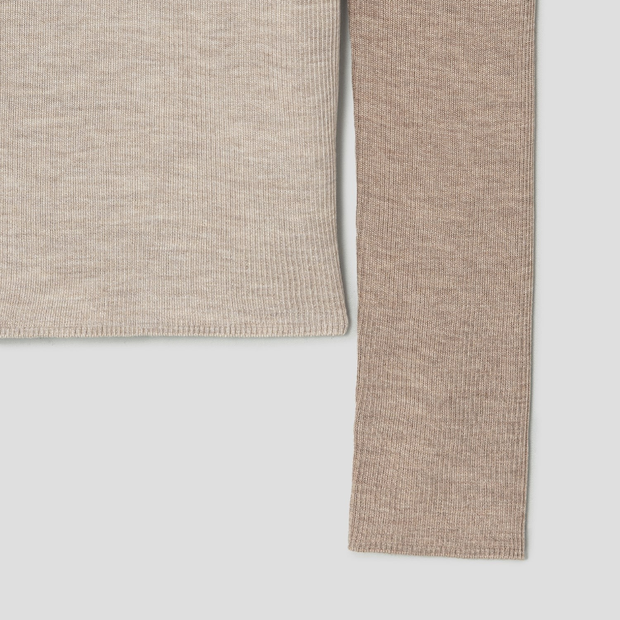 Theory Women Washable Silk Stripe Pullover - Wheat Multi