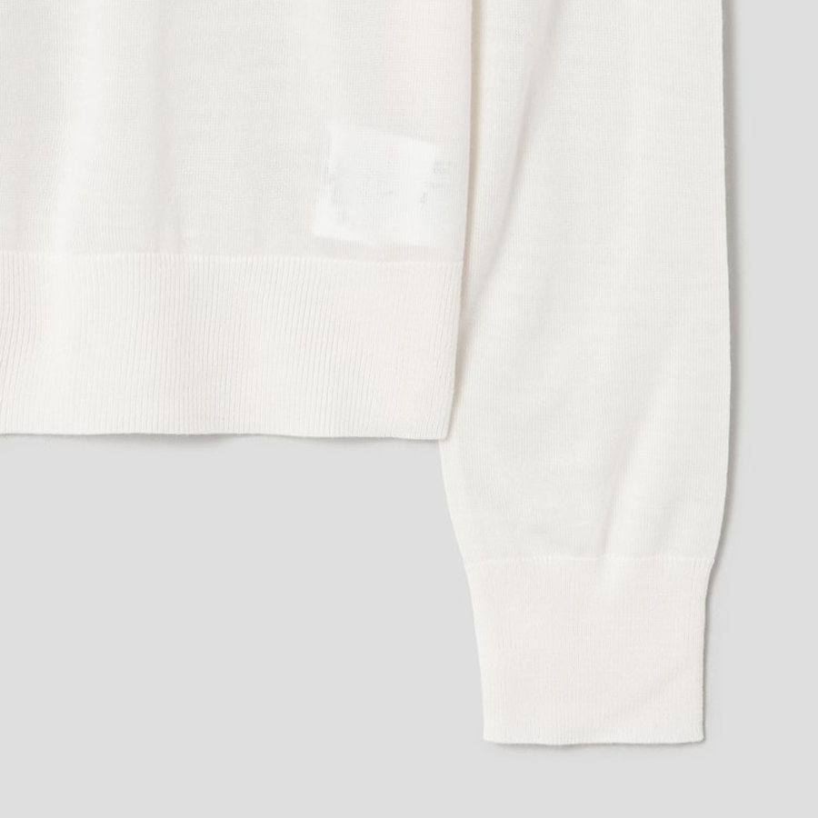 Theory Women Regal Wool Crew Neck Pullover - New Ivory