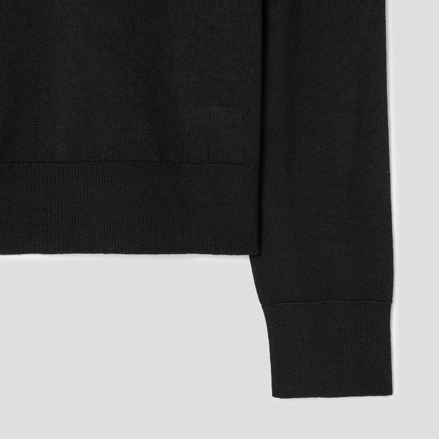 Theory Women Regal Wool Crew Neck Pullover - Black