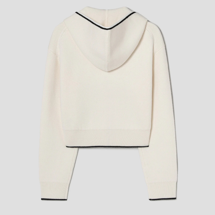 Theory Women Morton Wool Tweed Cardigan - White Multi