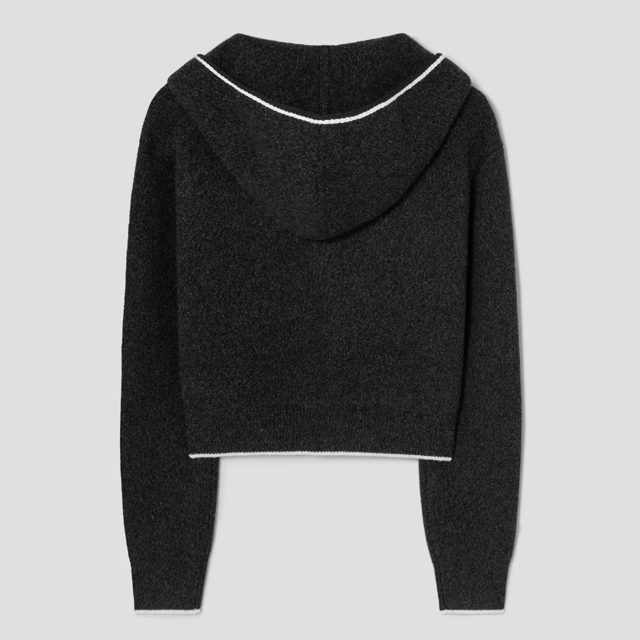 Theory Women Felted Mouline Tweed Cardigan - Black Multi