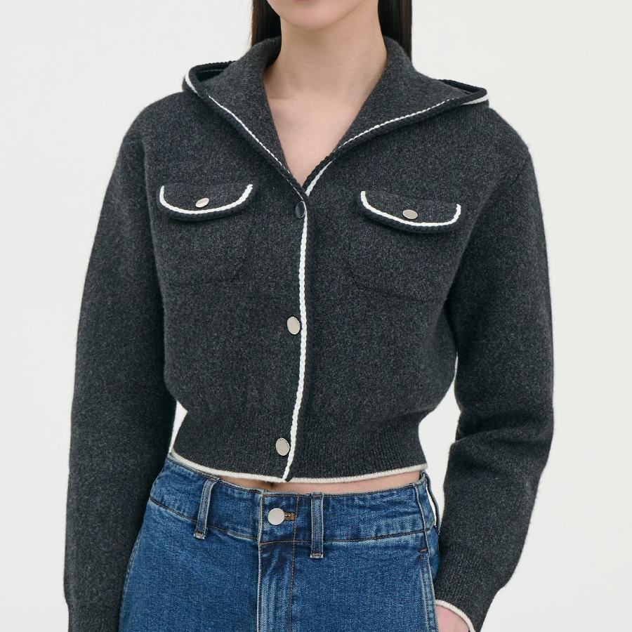 Theory Women Felted Mouline Tweed Cardigan - Black Multi