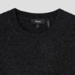 Theory Women Felted Mouline Tweed Top - Black Multi