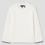 Theory Women Morton Wool Tweed Top - White Multi