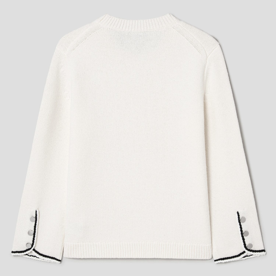 Theory Women Morton Wool Tweed Top - White Multi