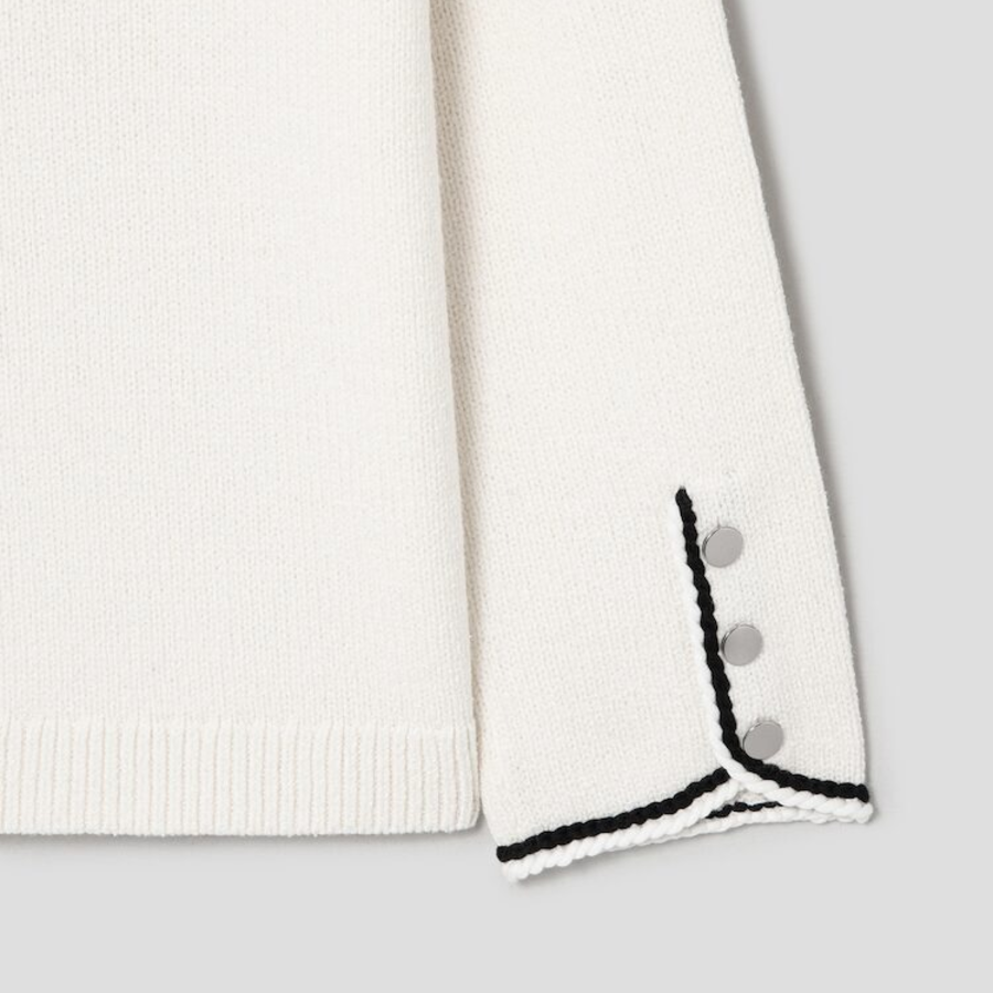 Theory Women Morton Wool Tweed Top - White Multi