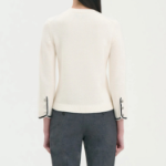 Theory Women Morton Wool Tweed Top - White Multi