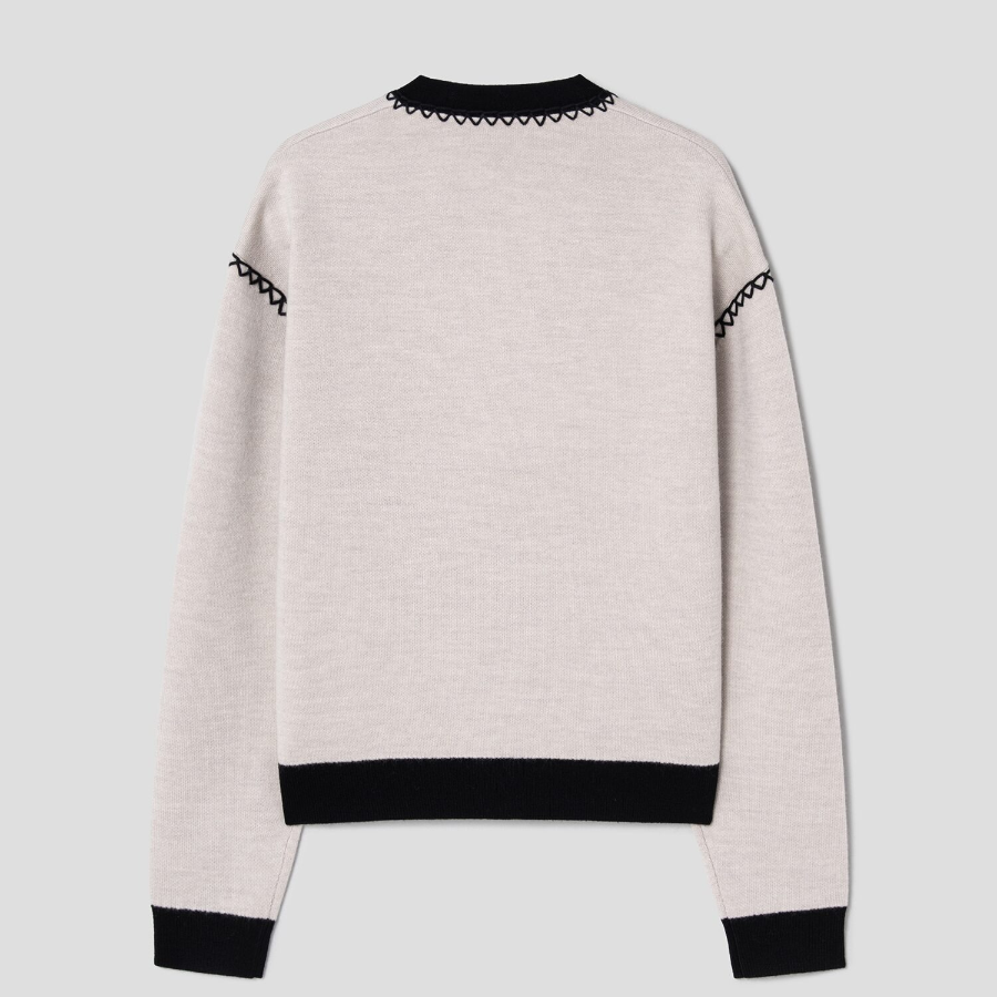 Theory Women Morton Wool Blanket Straight Cardigan - Ecru Heather