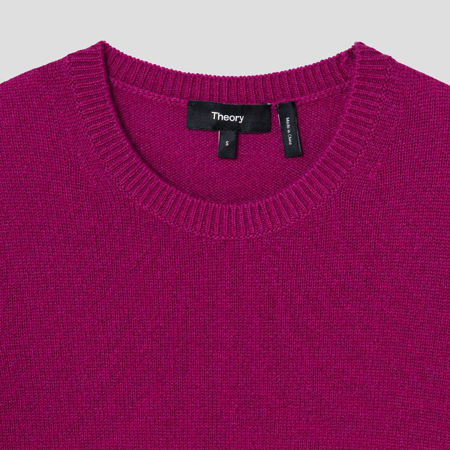 Theory Women Cashmere Basic Tee - Wildflower