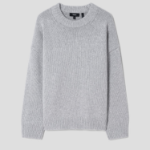 Theory Women Felted Wool Cash Oversized Pullover - Light Heather Grey