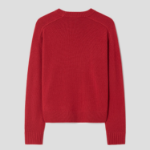 Theory Women Cashmere Cropped Crewneck Pullover - Bright Red