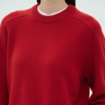 Theory Women Cashmere Cropped Crewneck Pullover - Bright Red