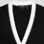 Theory Women Morton Wool Blanket Straight Cardigan - Black