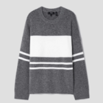 Theory Women Astor Wool Color Block Pullover - Medium Heather Grey