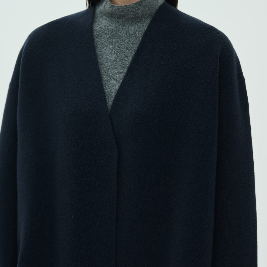 Theory Women Felted Wool Cash Cardigan - Dark Navy