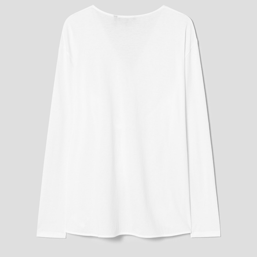 Theory Women Apex Cotton Relaxed Twist Top - White