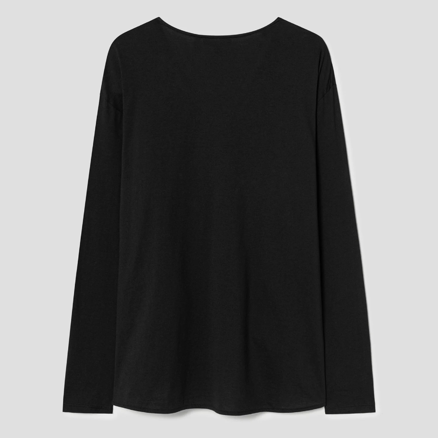 Theory Women Apex Cotton Relaxed Twist Top - Black