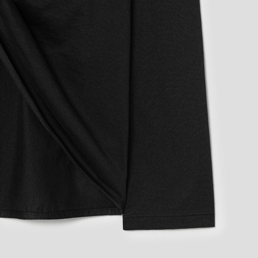 Theory Women Apex Cotton Relaxed Twist Top - Black