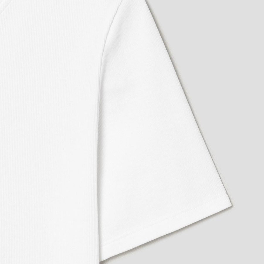 Theory Women Perry Knit Rib Henley Top - Ivory