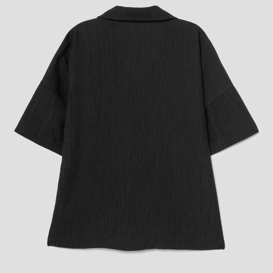 Theory Women Willow Crepe Camp Shirt - Black