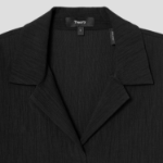 Theory Women Willow Crepe Camp Shirt - Black