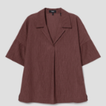 Theory Women Willow Crepe Camp Shirt - Marron
