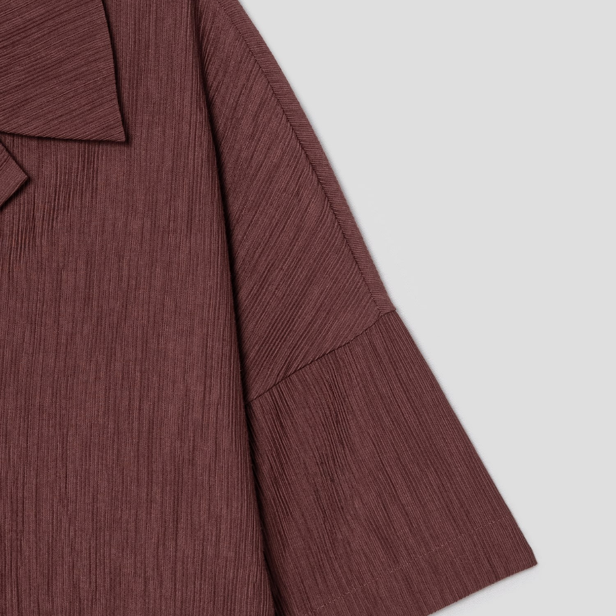 Theory Women Willow Crepe Camp Shirt - Marron