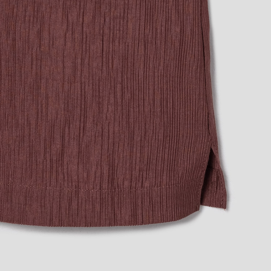 Theory Women Willow Crepe Camp Shirt - Marron
