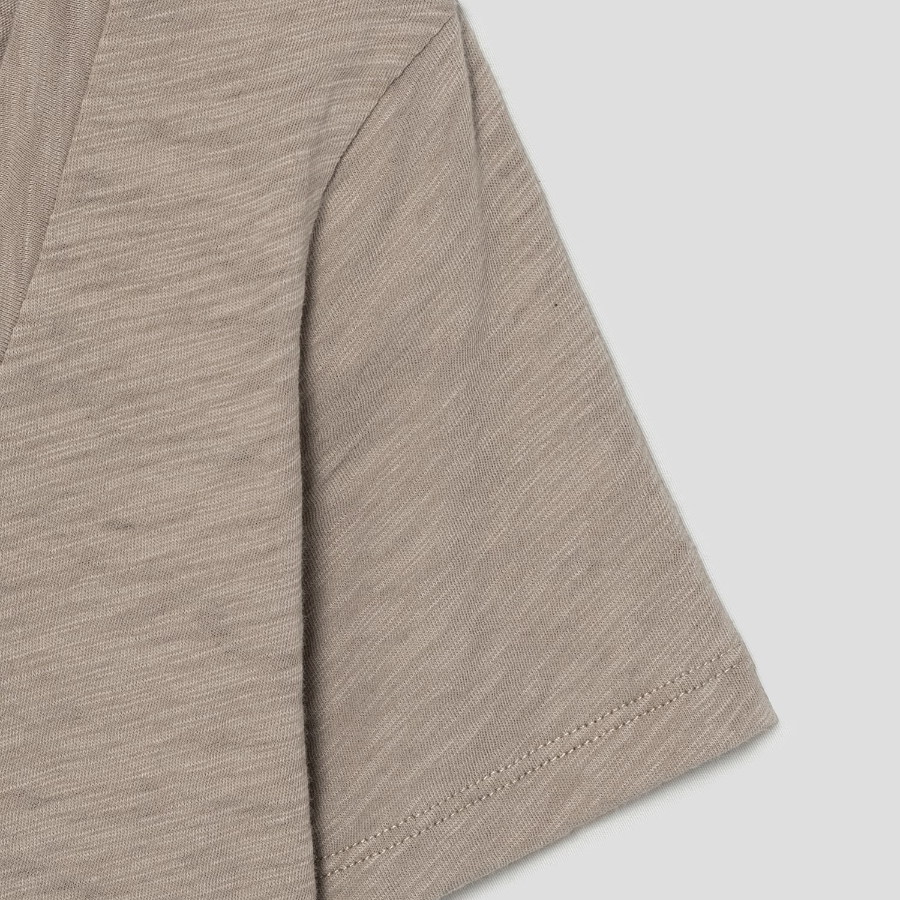 Theory Women Nebulous Open Neck Tee - Soft Taupe