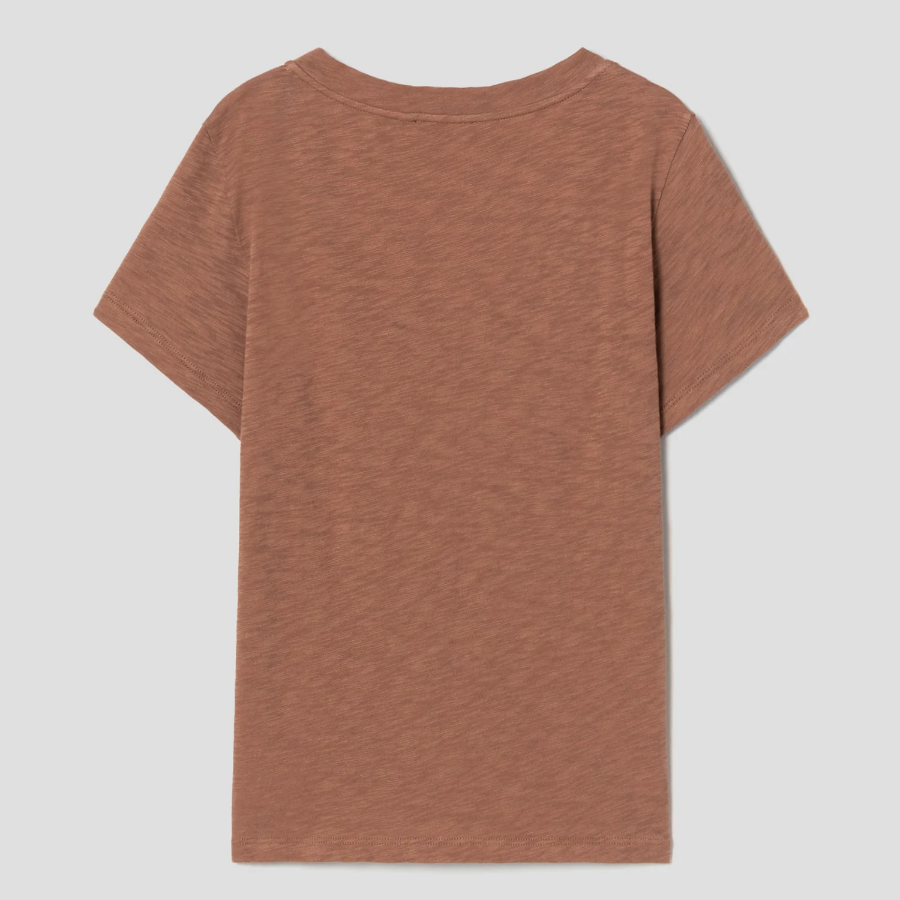 Theory Women Nebulous Open Neck Tee - Dark Ginger