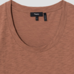 Theory Women Nebulous Open Neck Tee - Dark Ginger