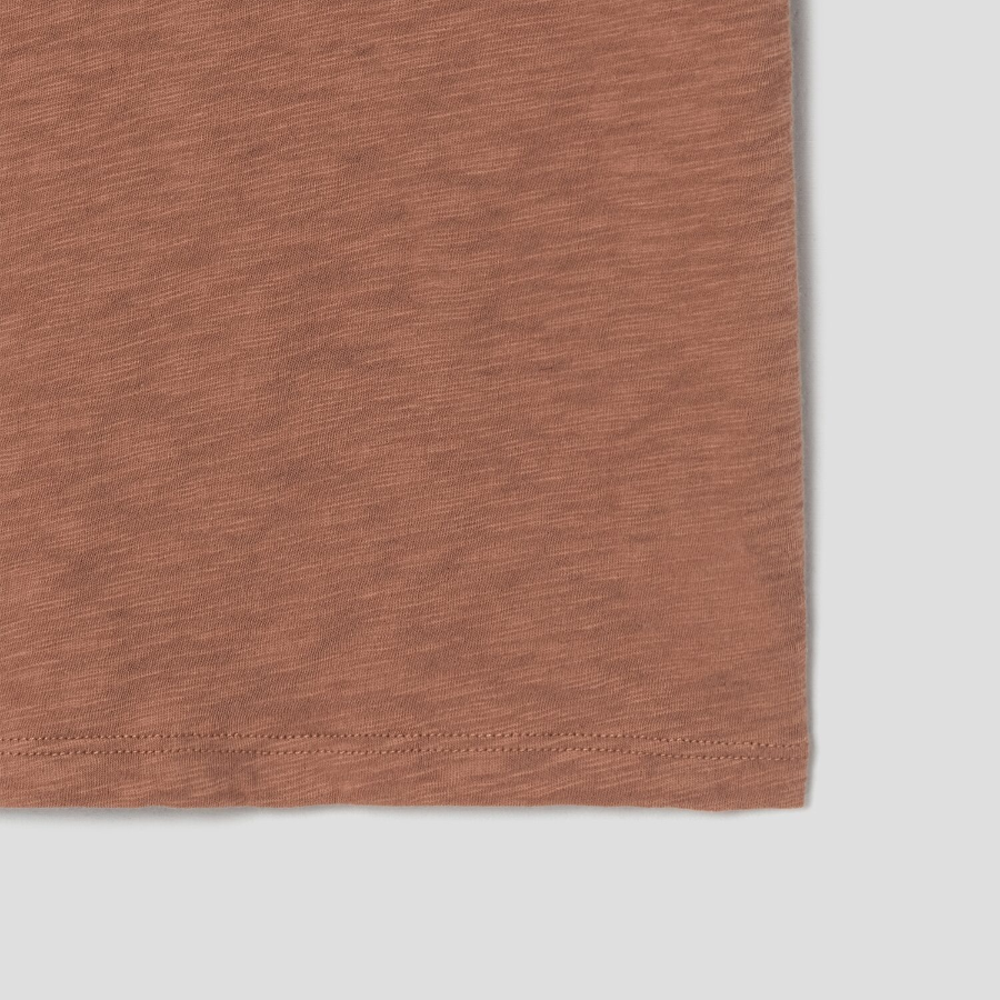 Theory Women Nebulous Open Neck Tee - Dark Ginger