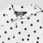 JACQUEMUS La Chemise Cuadro - Jacquard Dots Logo Black