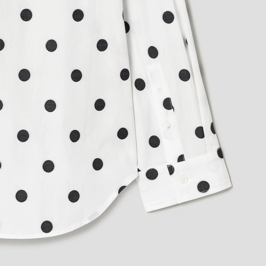 JACQUEMUS La Chemise Cuadro - Jacquard Dots Logo Black