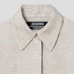 JACQUEMUS La Chemise Pasadena - Croco Beige