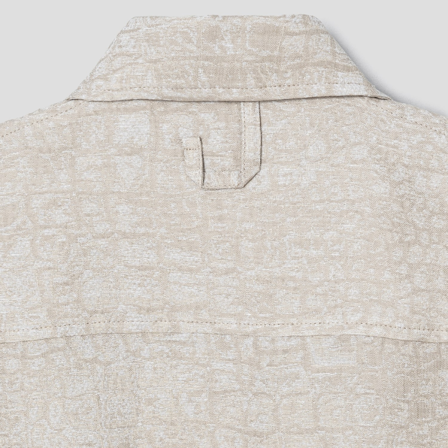 JACQUEMUS La Chemise Pasadena - Croco Beige