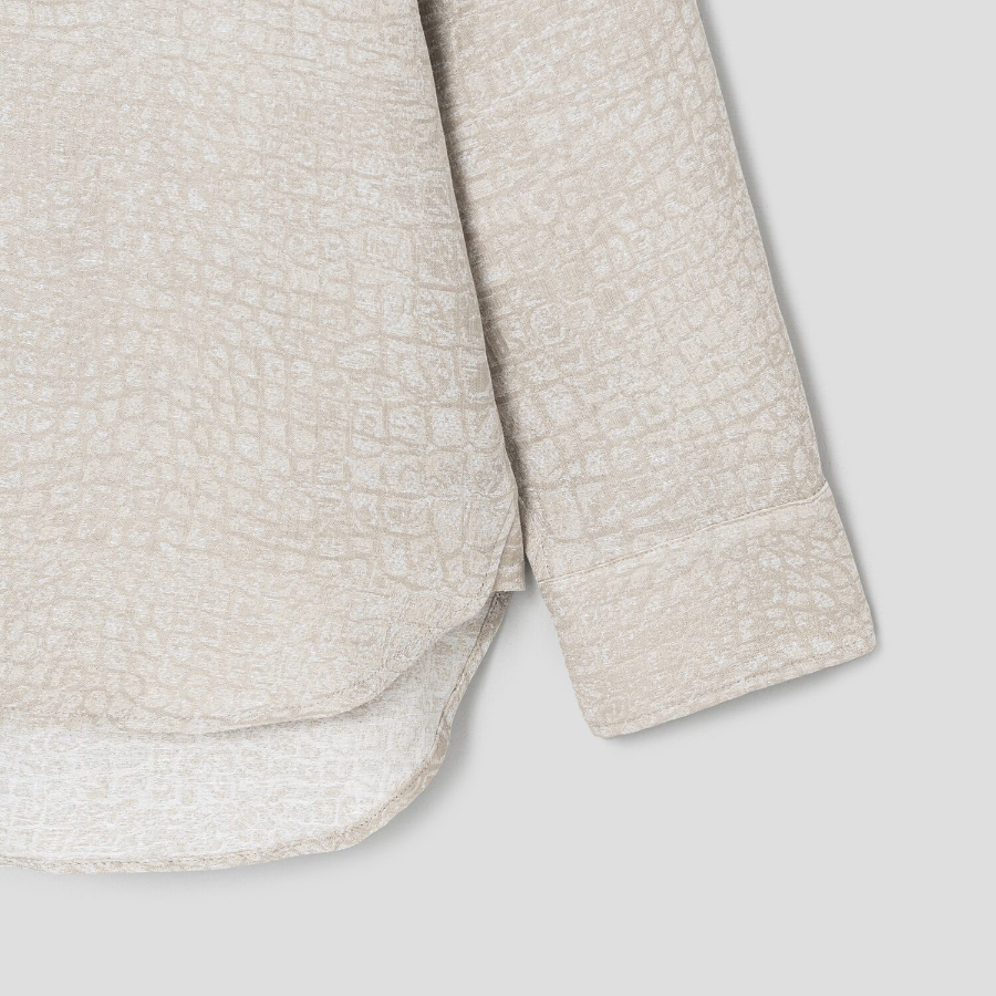 JACQUEMUS La Chemise Pasadena - Croco Beige